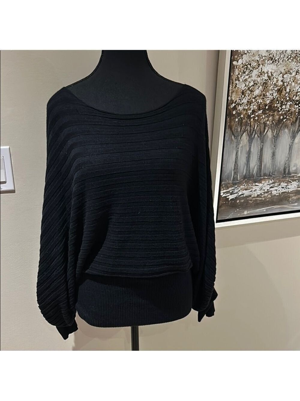 Laura scoop neck/ off-the-shoulder knit top